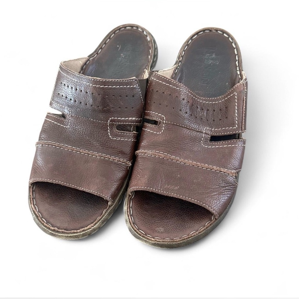 Josef Seibel Dark Brown Leather Sandals